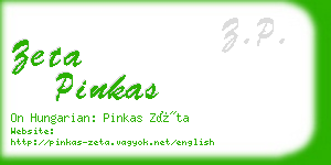 zeta pinkas business card